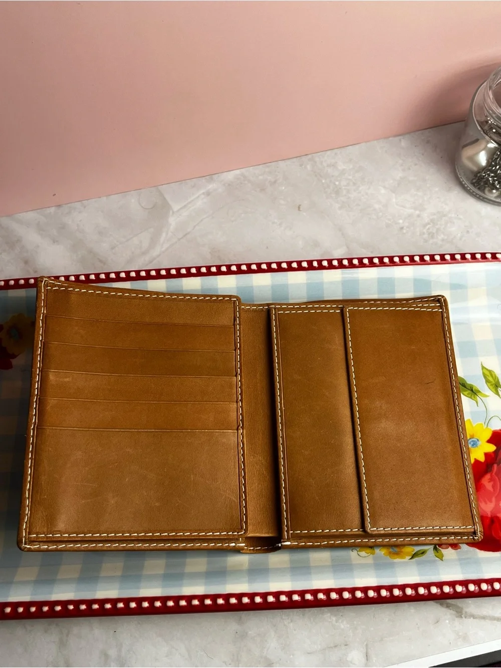 Breitling Card Wallet Trifold - 13 Card Sleeves Authentic Breitling Leather